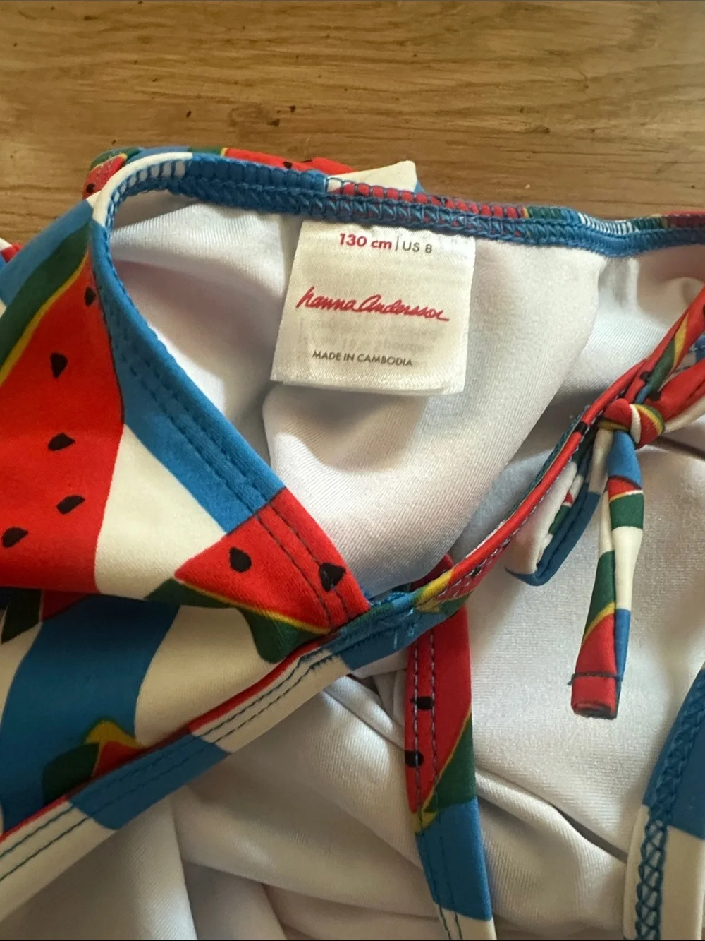 Hanna Andersson Watermelon Print One-Piece Swimsuit sz 130 US 8